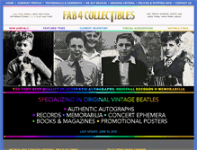 Tablet Screenshot of fab4collectibles.com